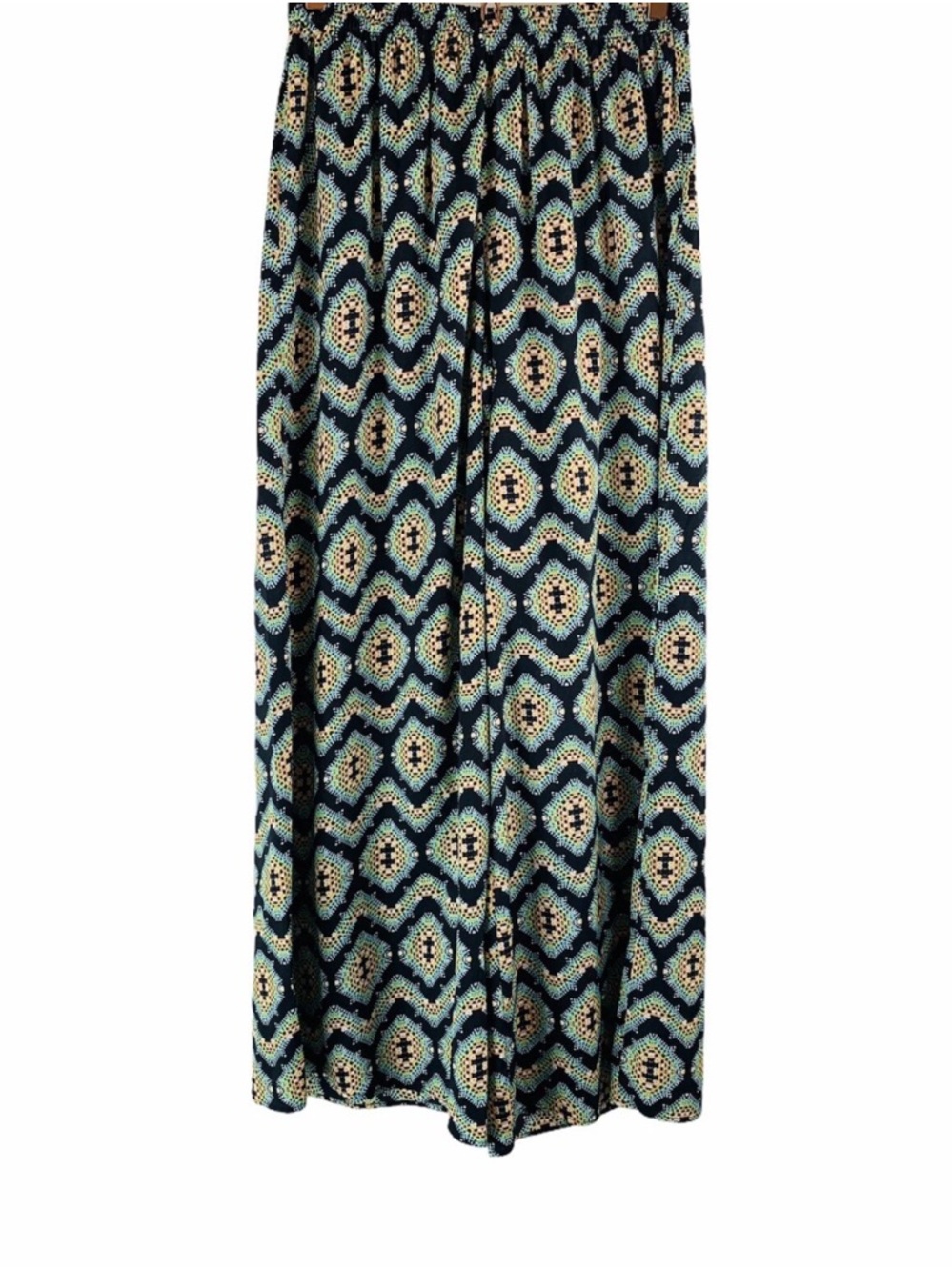 Bar III Wide Leg Printed Palazzo Pants in Black, Cream & Green